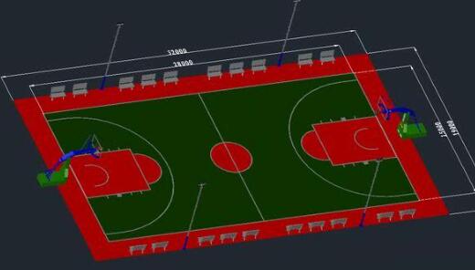 篮球场画线标准及篮球场标准效果图！襄阳球场地坪划线施工厂家整理